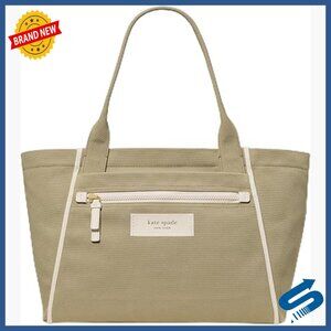 Large Canvas Tote Bag with Zipper Closure, Shoulder Strap